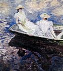 Girls In A Boat by Claude Monet